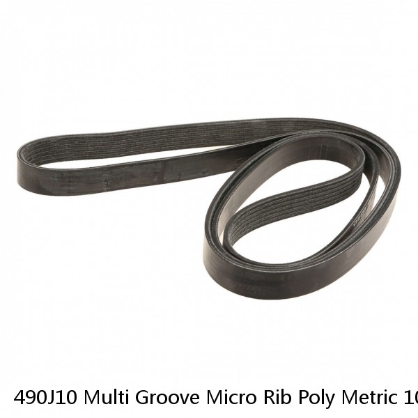 490J10 Multi Groove Micro Rib Poly Metric 10 ribbed V Belt 490-J-10 490 J 10