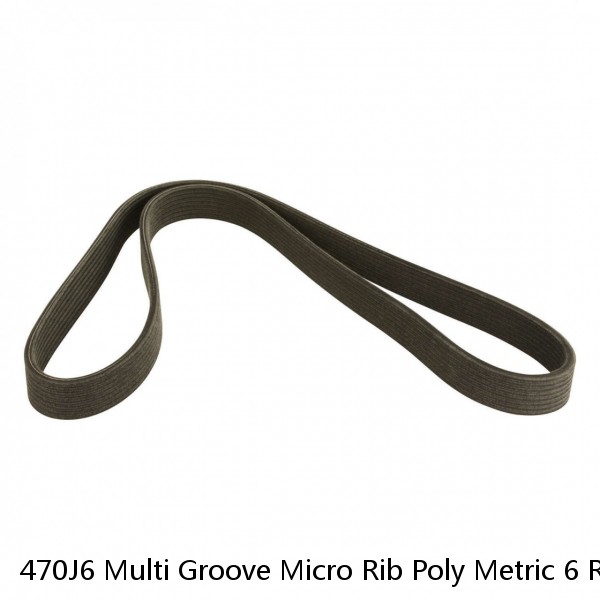 470J6 Multi Groove Micro Rib Poly Metric 6 Ribbed V Belt 470-J-6 470 J 6  2-Pack #1 small image