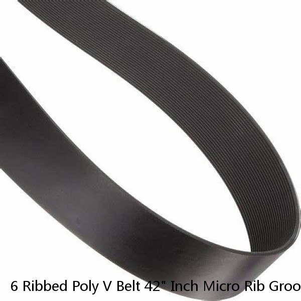 6 Ribbed Poly V Belt 42" Inch Micro Rib Groove Flat Belt Metric 420J6 420 J 6 #1 image